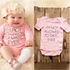 commercio all'ingrosso carino neonato bambino bambina principessa lettera pagliaccetti piccolo rosa manica lunga autunno inverno abbigliamento bebe vestiti 210529