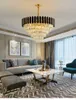 Luxury K9 Crystal Chandeliers For Living Room Bedroom Black Metal Led Indoor Lighting House Decoration