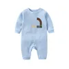 Baby Pure Cotton Rompers Meninos Designer Impressão de verão Luxo de luxo de manga curta e manga longa Macacão recém-nascido Romper G0011