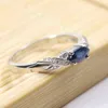 Natural Sapphire Ring 36mm Gemstone Silver 925 Från kinesisk gruva 2202096889289