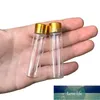 2ml 4ml 6mlの透明な小さなガラス瓶が付いているねじミニ小さなバイアルの容器かわいい願いボトル金属50pcs