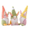 イースターセントパトリックの日グリーンGNOMEぬいぐるみ人形の顔のないGnomes Partyアイルランドの装飾クローバーギフト