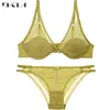 Set di mutandine reggiseno di cotone sottile Set di biancheria intima da donna bianca Ricamo Reggiseno vuoto A B C Coppa Reggiseni sexy Set di biancheria intima di pizzo 211104