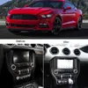 3 stks Carbon Fiber Car Console Frame Stickers Auto Center Configuratiescherm Decoratie CD Covers Stickers voor Ford Mustang 2015-2017