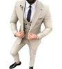 2021 Smokingi ślubne Custom Made Groom Wear dla Slim Fit Męskie Sukienka Biznes Garnitury Prom Party Obiad Data Plus Size 3 Pics Set (Kurtka + Kamizelka + Spodnie) Jeden przycisk