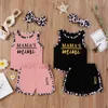 0-24M Summer Toddler Infant Baby Girl Clothing Set Casual born Outfits Mama's Mini Vest Shorts Leopard tracksuit 210515