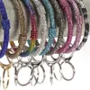 Colorido pulsera de cristal de silicona anillo de llave unisex encanto brazalete muñequera de pulsera accesorios de moda de llavero