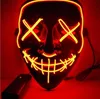 Halloweenowa maska ​​poprowadziła światło śmieszne maski Rok wyborów Purge Great Festival Cosplay Costplay Maski Party Mask