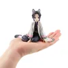 Anime Figur Demon Slayer Kimetsu Nej Yaiba Kochou Shinobu Söt leksaker för barn Collectible Model PVC Doll 220115
