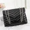 Дизайнеры женские сумочки Lou-Lou-Scelling Bags Square Fat Loulou Chain Bag Lou Real Leather Woman