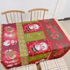 Kerst Tafelloper 33*180 cm/13*71 inch Polyester Katoen Stof Eettafels Bruiloft Sneeuw man Elanden Bloemen