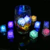 Cubes de glace brillantes LED de nouveauté Éclairage de couleur clignotant lent Changer d'éclairage Cup sans interrupteur Bar de fête de mariage KTV Hallowe4427064