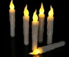 6pcs/set LED Flameless Candles Battery Operate Lamp Dipped Flickering Electric Pillar Candles Wedding Party Decoration SN3230