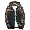 Men's Hoodies & Sweatshirts 2021 CAN-AM BRP Mens Jacket Autumn Camouflage Patchwork Comfortable Hood Elegant Handsome Coat Slim Clothing Par