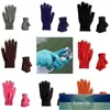 Fünf Fingerhandschuhe Unisex Winter Kaschmir Strick Silikon Rutschfeste Verdicken Warme Fleece Magie Winddichte Handschuh Weiche Stretchy # 1