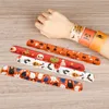 Party Dekoration 10st Halloween Slap Armband Jul Rolig Ghost Pumpkin Cartoon Santa Elk Kids Vuxna Presenter xmas leveranser