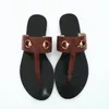 Sandales en cuir véritable pour femmes, chaussures d'été, tongs plates de styliste, pantoufles coulissantes, taille 36 à 42, nouvelle collection