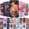 Flip Wallet Ledertaschen für Samsung S21 Plus Ultra A42 A12 A52 A32 A72 A02 A22 S21FE 5G Cartoon Schmetterling Katze Fisch Schädel Marmor Standgurt Kartensteckplatz Abdeckung