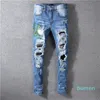 2021 High Quality Designer Mens Jeans Motocycle HolesLuxury Denim Men Fashion Streetwear men's clothing designer pants