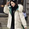 Veste d'hiver à capuche femme duvet de canard blanc épais Parkas manteau de neige chaud 210819