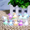 Strängar batteridrivna morotsträngslampor LED Fairy Garland Easter levererar hem jul för utomhusbarn ljus