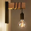 Wall Lamp 1Pc Wood Retro Industrial Lights Vintage E26/E27 Light Bulb For Home Loft Indoor Decor (without Bulb)