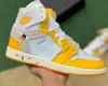 Top quality Jumpman 1 men's women's basketball shoes Yellow Black Red White sneakers