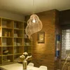 Современные китайские бамбуковые тканые раковины подвесные светильники