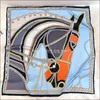 Handgjorda Pure 100 Silk Scarf Hand Rolled Scarfs 9090cm Designer Satin Scarves Foulard En Horse Print4754901