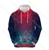 Hommes sweats à capuche sweats hommes creux chevalier impression 3D mâle dessin animé Anime Sudadera haut printemps automne unisexe pulls décontracté