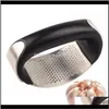 Fruktgrönsaksverktyg 304 Rostfritt stål Chooper Handmanual Press Vitlök Grinder Grater Cutter Slicer Kitchen Gadget YP8WO MGWTM