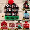 7 style Led Christmas Knitted Hats 24*20cm Kids Mom Winter Warm Beanies Snowmen Deer Santa Claus Crochet Caps T9I001425