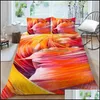 Conjuntos de cama Suprimentos Home Têxteis Jardim 3D conjunto Queen Size Duvet ER Meninas Colourf Design Design Comforter Ers FL Dupla Camas individuais G