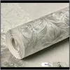 Décor Gardenroll Wallpaper Точная тиснение гостиной спальня 3D простой европейский стиль не тканый дом украшения U134 Обои Drop