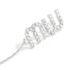 Dangle & Chandelier Geometric Creative Letter E Alloy Crystal Long Earrings Women's Fashion Drop Wedding Jewelry Wholesale