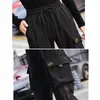Kobiety Moda Streetwear Cargo Czarny Elastyczna Talia Joggers Kobiet Luźne Spodnie Dorywczo Plus Rozmiar Harem Spodnie 12825 210417