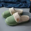 Plush Warmth Slippers for Autumn Winter Wear Waterproof Thick-Soled Non-Slip Shoes Indoor Household Couple Plush Sandals