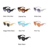 Sunglasses Casual Retro Polygon White Round Women Designer 2021 Trendy Sun Glasses Beach Travel Elegant Shades