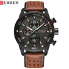 Curren Casual relógio de pulso analógico esportes militares relógio de couro cinta de quartzo relógio masculino relogio masculino reloj hombre q0524