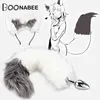 NXY Anale Seksspeeltjes Plug Anale Kat Tail Butt Plug Leuke Zachte Oren Hoofdband Seksspeeltjes Voor Dames Cosplay Games Flirt Paren Gift 1123