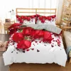 Bedding Set Modern Home Quilt Duvet Cover Sets Flowers Printed 2/3pcs Bedroom Decorations Bedclothes