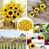Dekorativa Blommor Kransar 50st Konstgjorda Blomhuvud Sun Resistent Fake Floral Arrangemang
