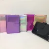 9 Colors Covers A6 Colorful Notebook Binder PU Leather 6 Ring Hole Spiral Notepad Cover Office Stationery Supplies