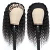 Human Hair Band Wig Corpo reto águas profunda onda natural Afro Jerry Kinky Curly para mulheres negras Virgem brasileira Virgem Remy Sem glú. Nenhum fechamento de renda perucas frontais