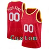 Mens Custom DIY Design personalized round neck team basketball jerseys Men sports uniforms stitching and printing any name and number Size s-xxl Stitching red yellow