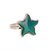 Starfish Mood Ring Changing Color Rings Adjustable