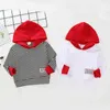 27kids Children's Kids Hooded Clothing Spring Autumn For Boys Girls Striped Long Sleeve Baby Coat Tops 211029