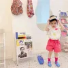 Lato przyjazd dziewczyny moda kropka t shirt dzieci koreański design topy dzieci ubrania 210528