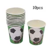 Disposable Dinnerware Football Soccer Tableware Set Plates Cups Napkins Birthday Party Decoration Baby Shower Kids Gifts Supplies