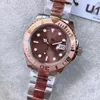 U1 Factory Herrklocka 2813 urverk Automatisk 40MM Rose Gold Rostfritt stål Chokladlås Safirglas Armbandsur